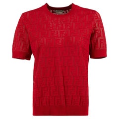 Red Zucca Logo Knit T Shirt Size M