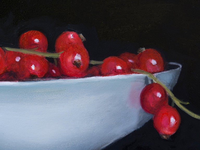 Redcurrents In A Ceramic Bowl Still Life Oil Painting For Sale At