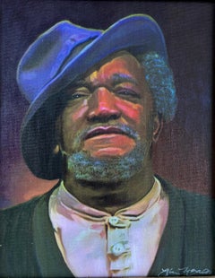 Cuadro Redd Foxx sobre tabla del artista de Detroit, MI, Eban Morales