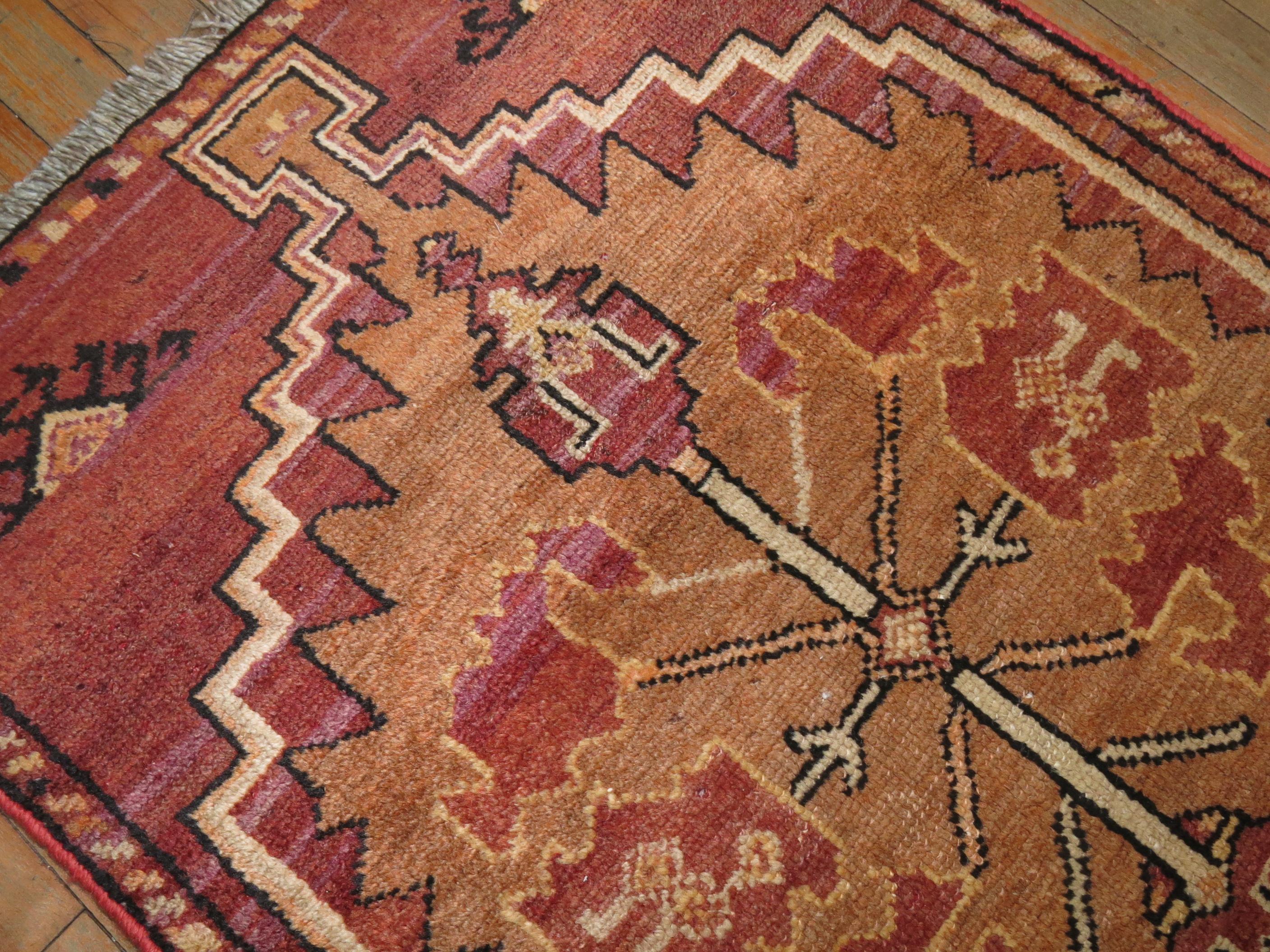 Reddish Brown Vintage Anatolian Runner In Good Condition In New York, NY
