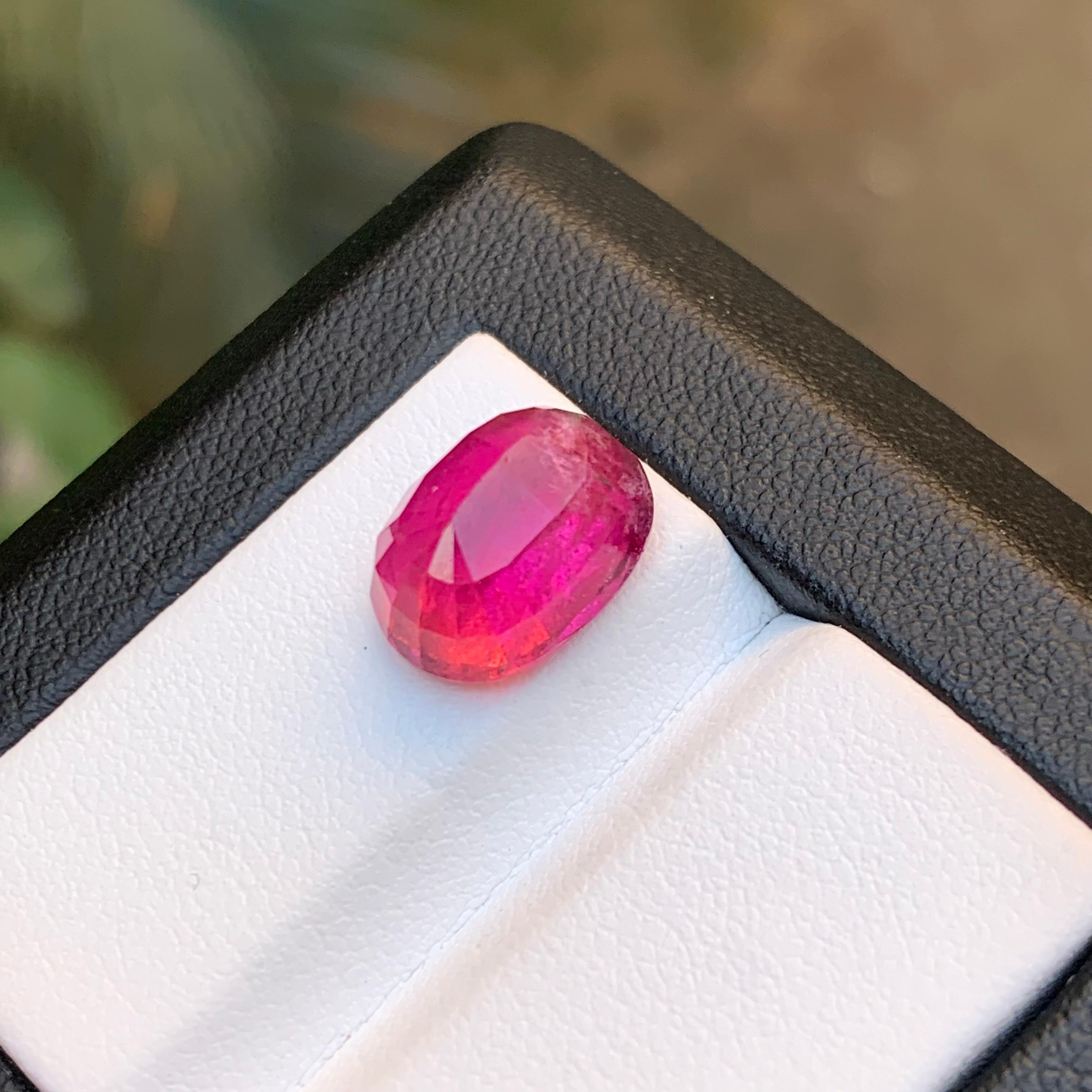 Reddish Hue Vibrant Pink Natural Rubellite Tourmaline Ring Loose Gemstone 6.90Ct For Sale 2
