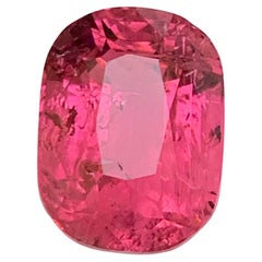 Rötlicher Farbton Vivid Pink Natürlicher Turmalin Ring, Anhänger Edelstein 7.90 Ct Cushion