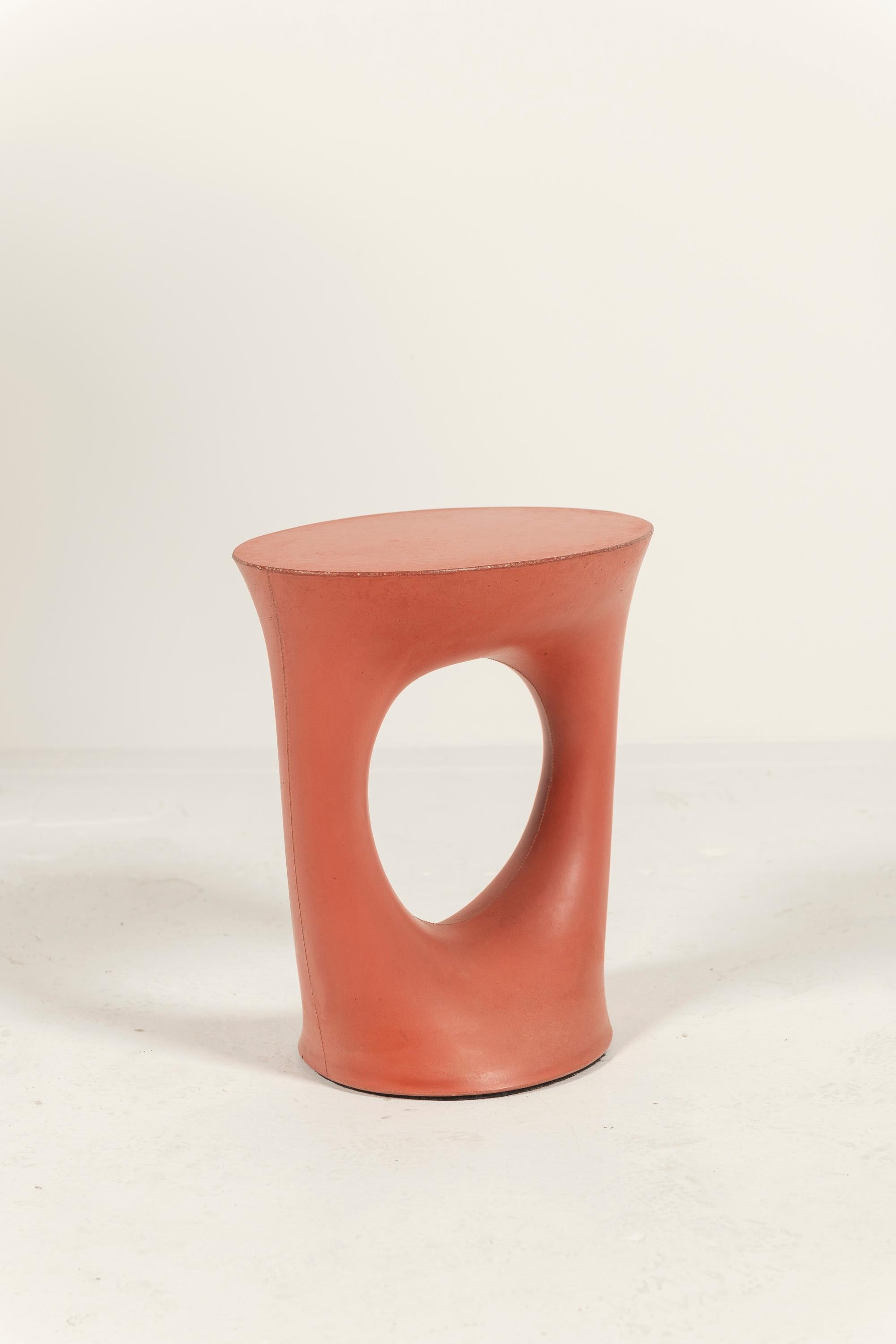 Reddish-Orange Modern Short Kreten Side Table by Souda Vaciado en venta