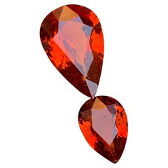 Reddish Orange Spessartine, Spessartite or Mandarin Garnet 5.10 Carat Pear Shape