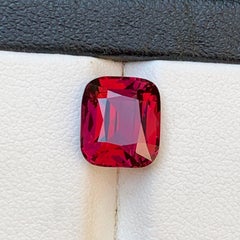 Certified Reddish Pink Natural Rhodolite Garnet Cushion Cut 4.69 Carat Gemstone