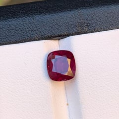 Anillo de granate rodolita natural rosa rojizo Gema suelta 3,10 ct talla cojín