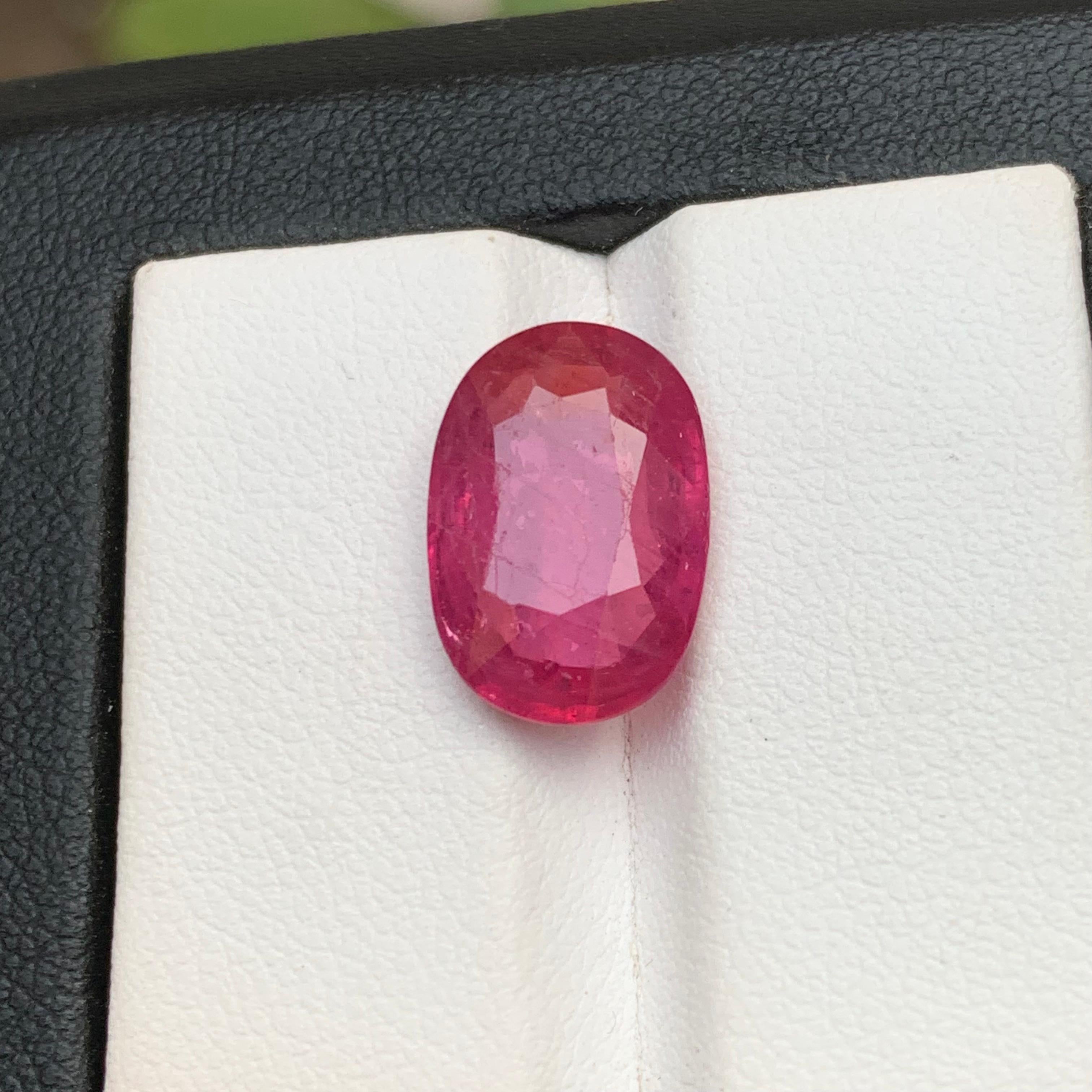 Femenino o masculino Rubelita turmalina natural rosa rojizo gema suelta 8 ct joya ovalada de cojín en venta
