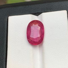 Reddish Pink Natural Rubelite Tourmaline Loose Gemstone 8 Ct Oval Cushion Jewel
