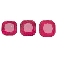Reddish Pink Natural Rubellite Tourmaline 9.10 Ct Cushion Cut Loose Gemstones