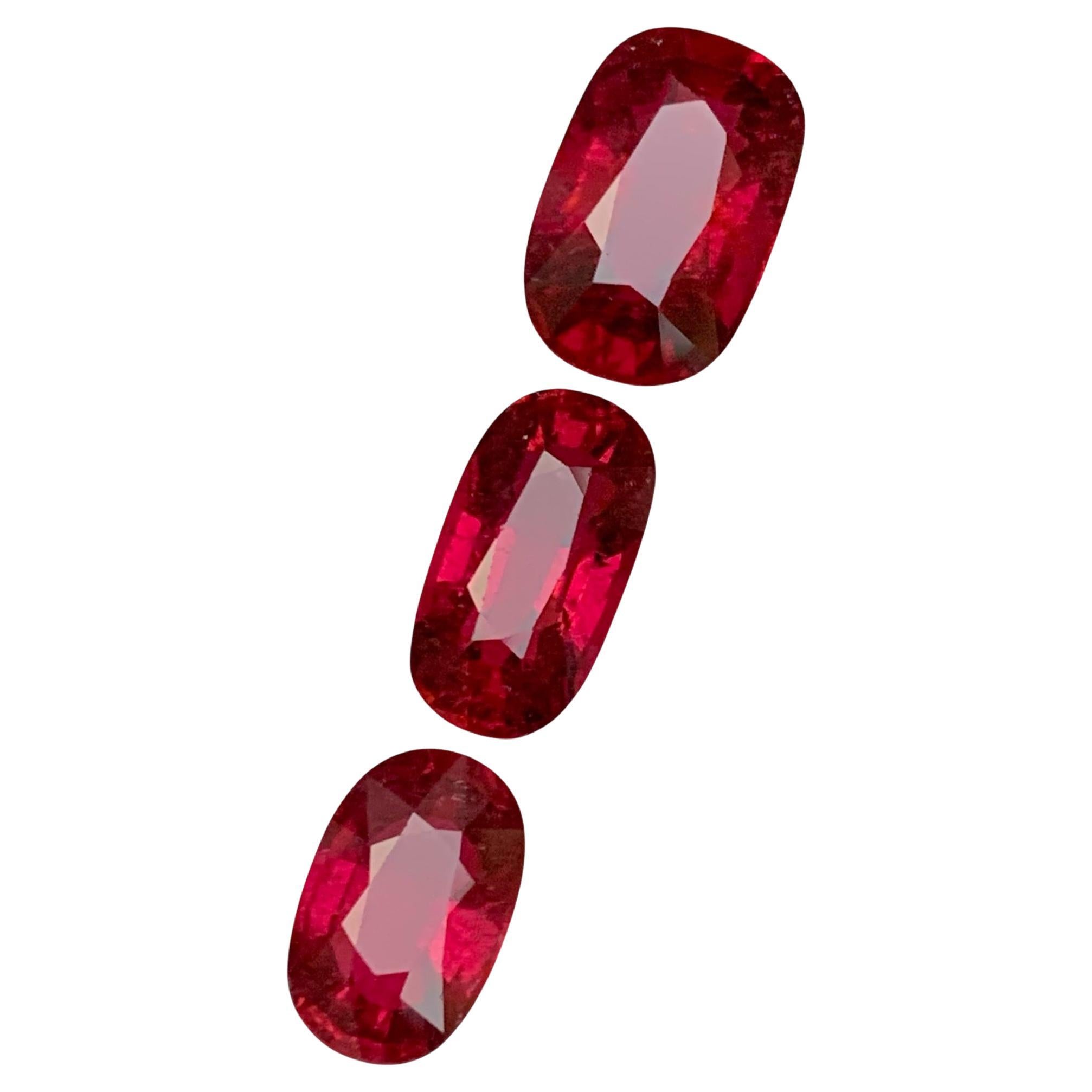 Reddish Pink Natural Rubellite Tourmaline Loose Gemstone Lot 18.60Ct Cushion Cut