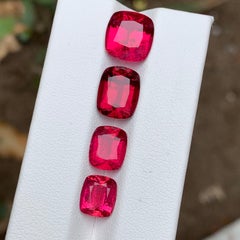 Collier coussin rose rougeâtre, tourmaline rubellite naturelle, pierres précieuses non serties 13,80 carats
