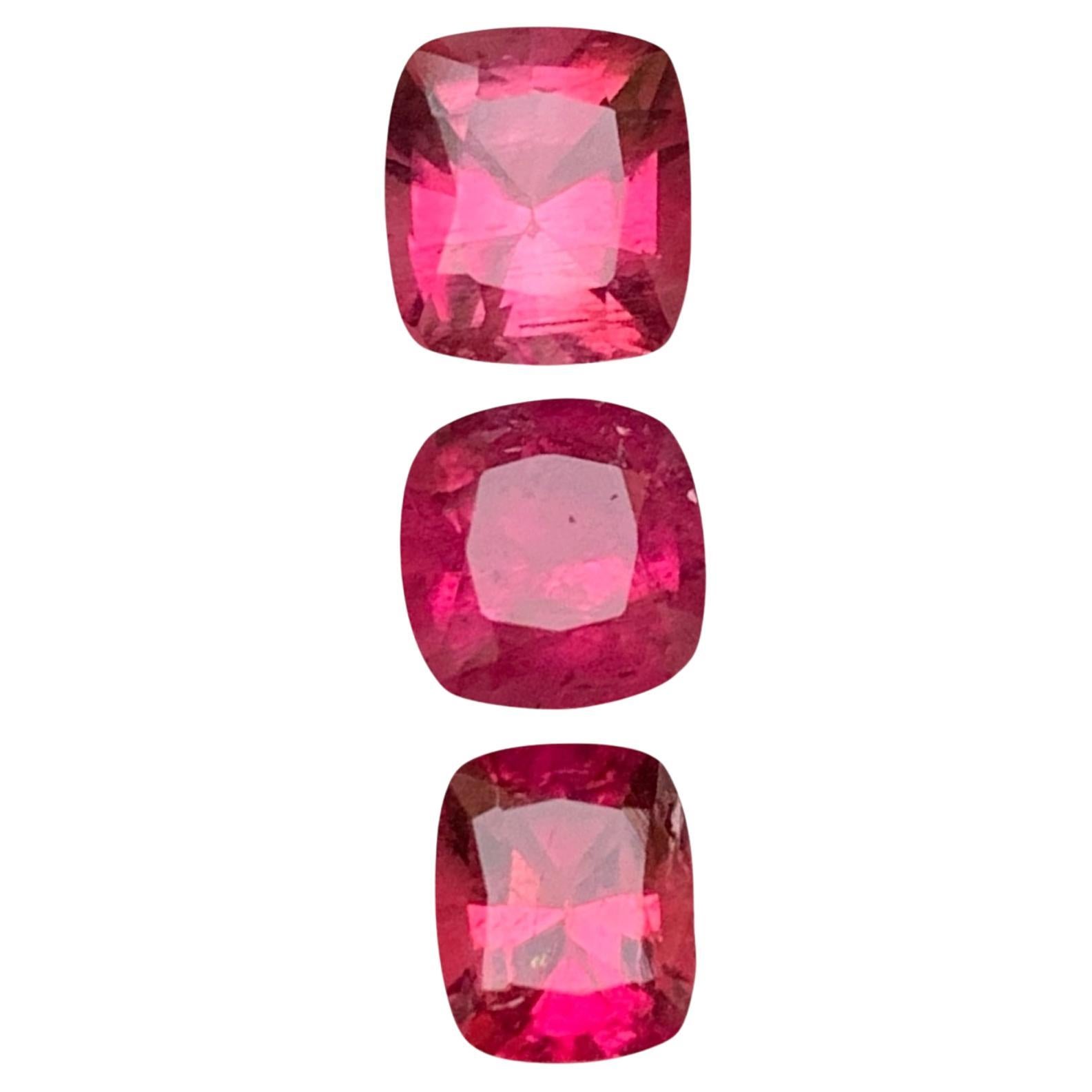 Rubelita rosa rojiza natural Gemas sueltas de turmalina 3.20Ct Cojín-Joyería