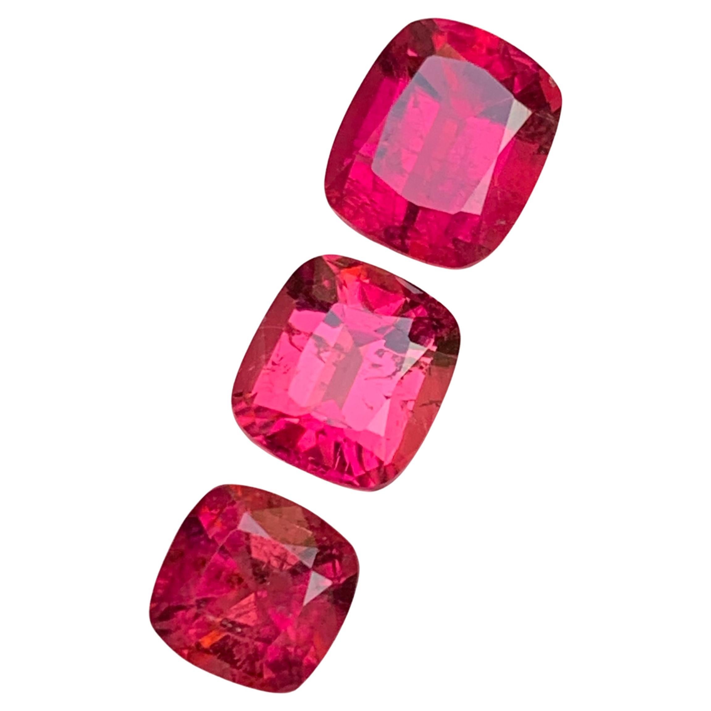 Reddish Pink Natural Rubellite Tourmaline Loose Gemstones 4.45 Ct Cushion-Jewel