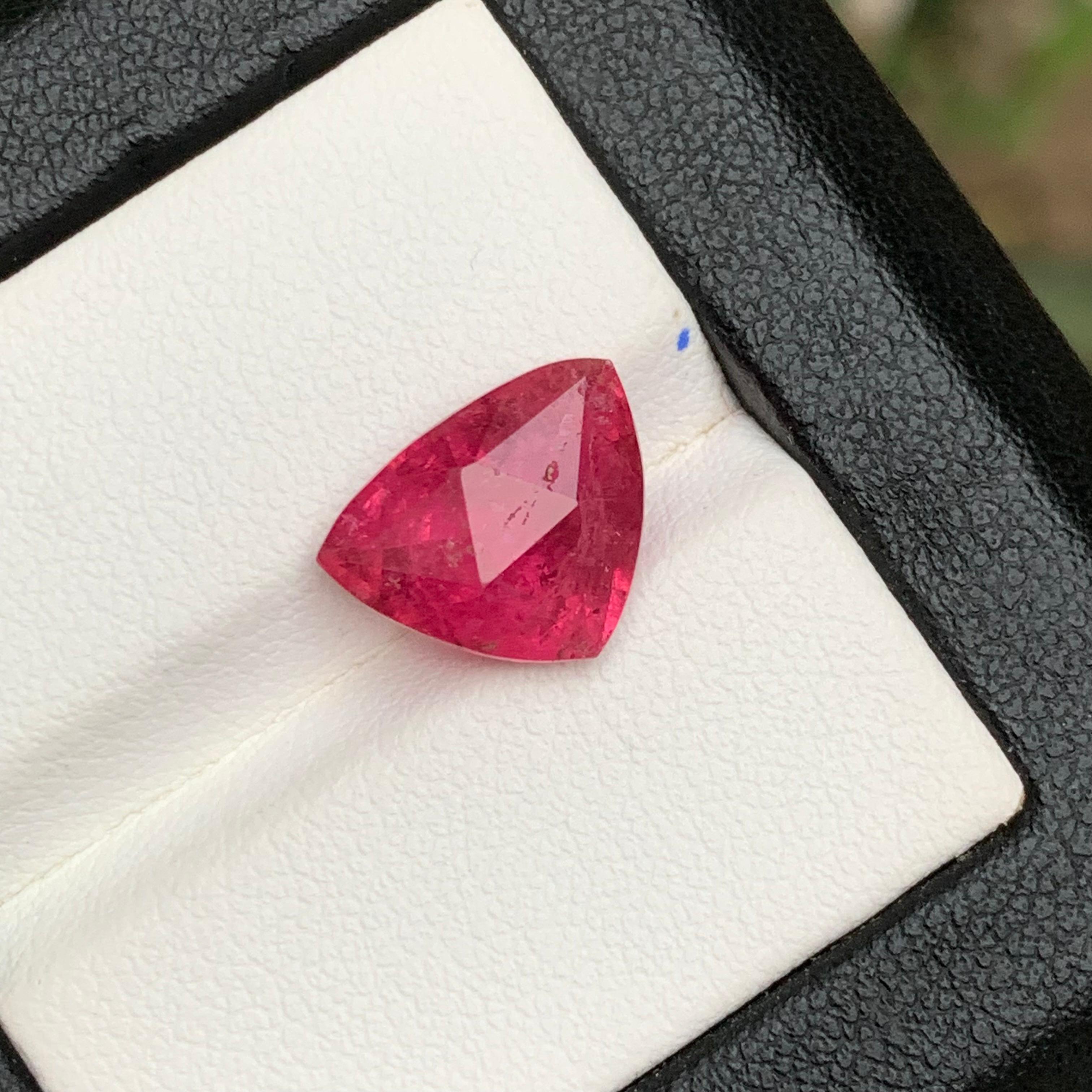Reddish Pink Natural Rubellite Tourmaline Necklace Pendant Loose Gemstone 3.95Ct For Sale 6