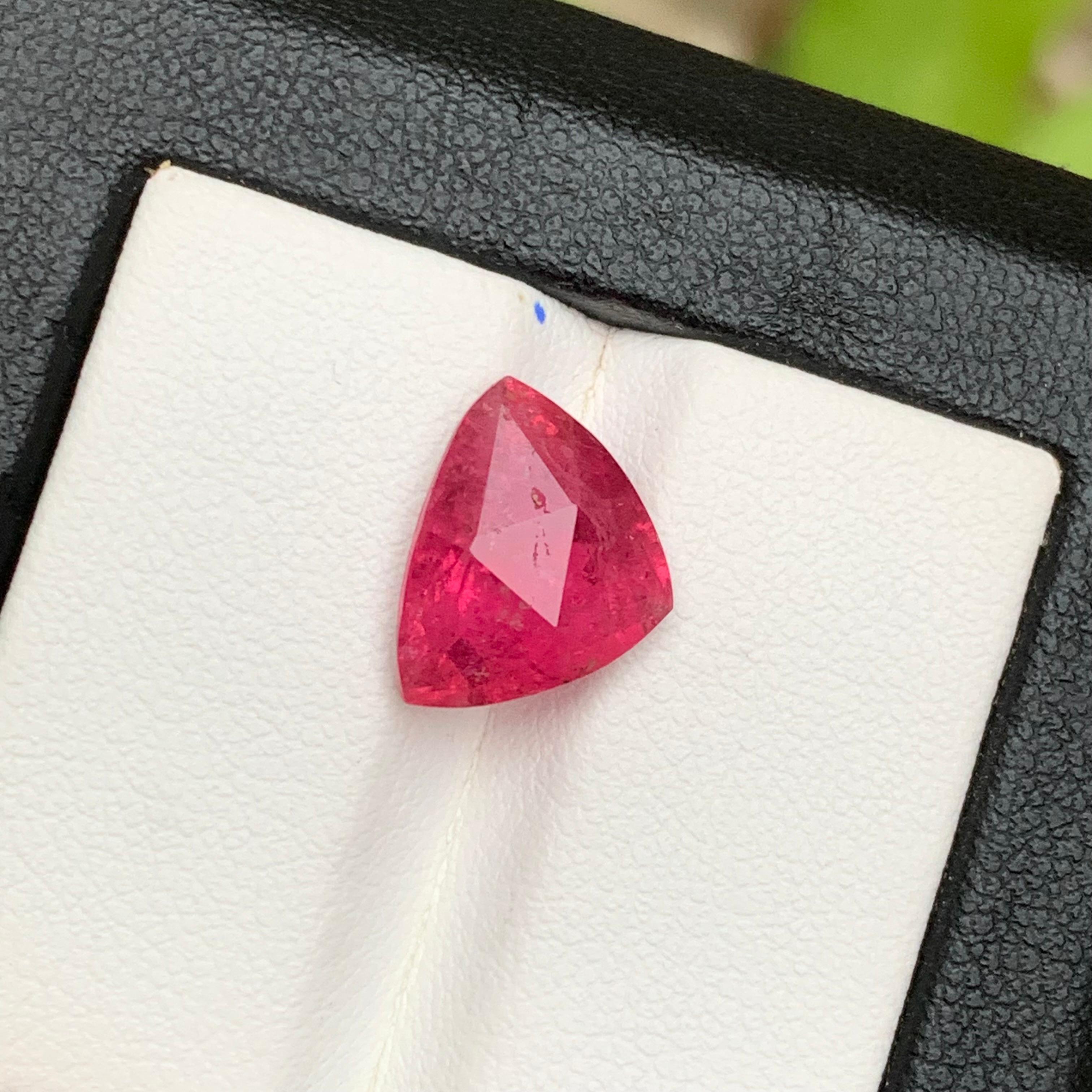 Reddish Pink Natural Rubellite Tourmaline Necklace Pendant Loose Gemstone 3.95Ct For Sale 7