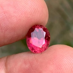 Tourmaline Rubellite Rose Rouge Naturelle Oval Cut 3 Ct Loose Gemstone for Ring