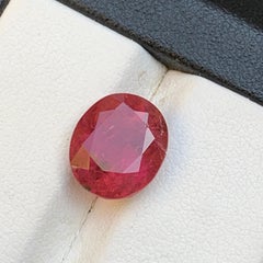 Reddish Pink Natural Rubellite Tourmaline Oval Cut 4.31 Carat Loose Gemstone