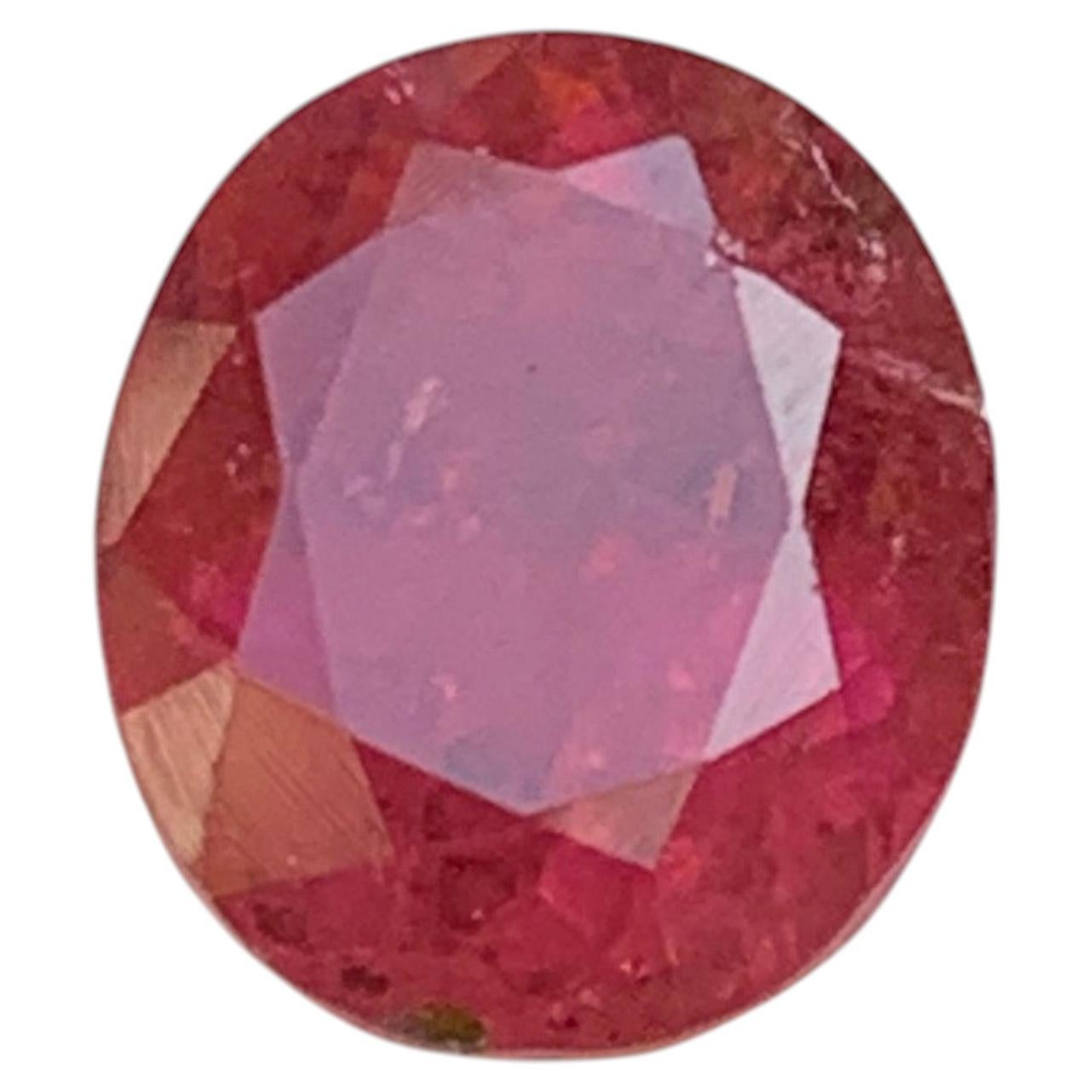 Reddish Pink Natural Rubellite Tourmaline Oval Cut 4.31 Carat Loose Gemstone