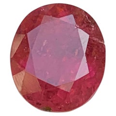 Reddish Pink Natural Rubellite Tourmaline Oval Cut 4.31 Carat Loose Gemstone