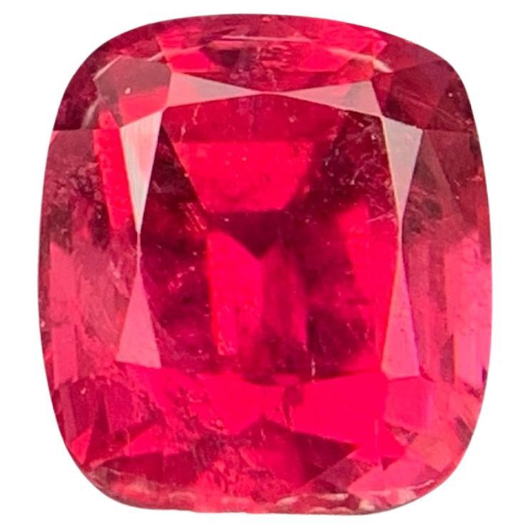 Reddish Pink Natural Rubellite Tourmaline Ring Loose Gemstone 2.75Ct Cushion Cut
