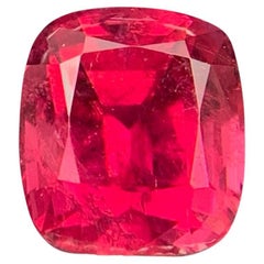 Rötlich Rosa Natürlicher Rubellit Turmalin Ring Lose Edelstein 2.75Ct Cushion Cut