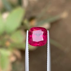 Reddish Pink Natural Rubellite Tourmaline Ring Loose Gemstone 3 Ct Cushion Cut