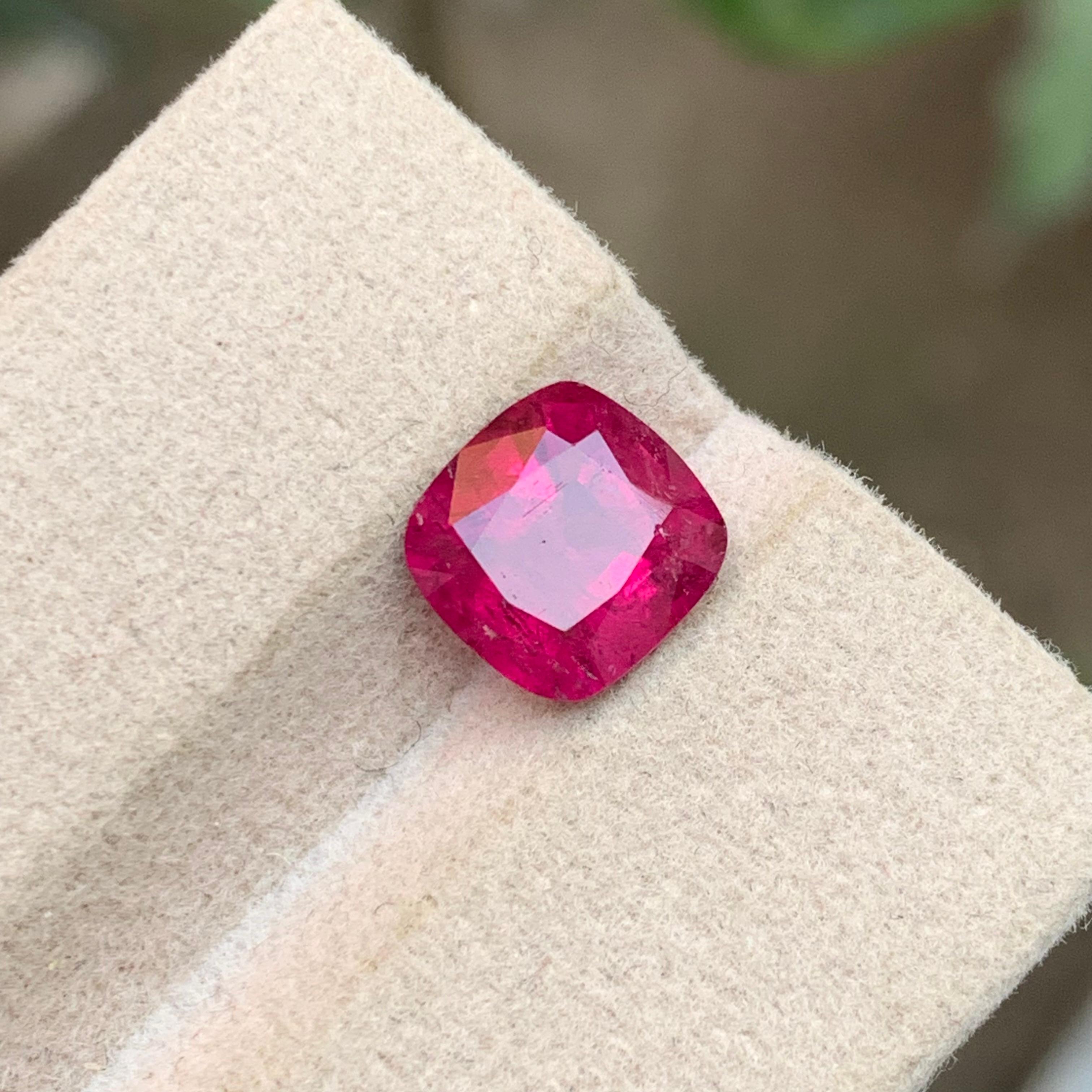 Anillo de Turmalina Rubelita Natural Rosa Rojizo Suelta  Piedra 3 qt talla cojín Corte cojín en venta