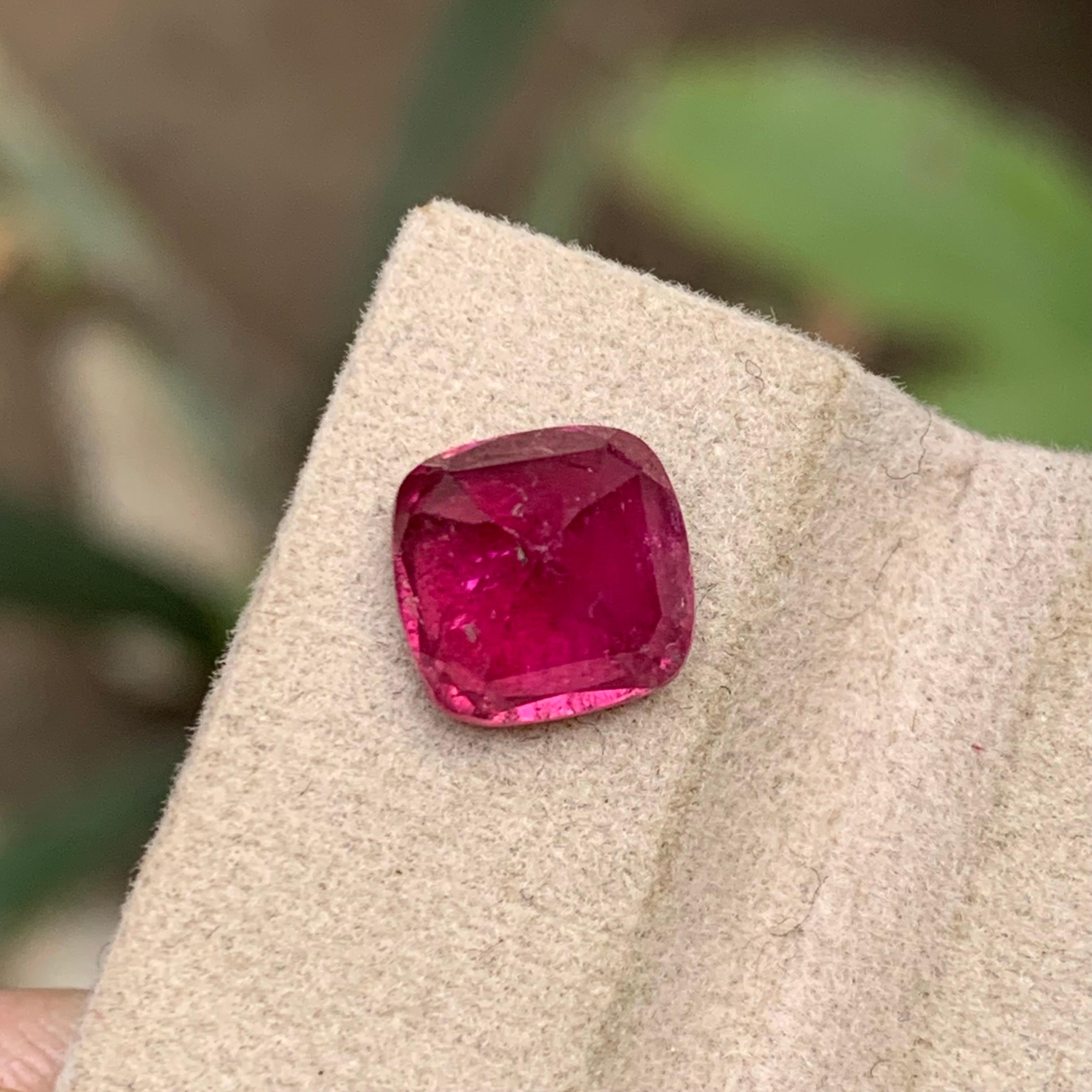 Anillo de Turmalina Rubelita Natural Rosa Rojizo Suelta  Piedra 3 qt talla cojín en Nuevo estado para la venta en Peshawar, PK