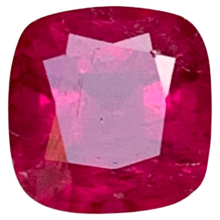 Anillo de Turmalina Rubelita Natural Rosa Rojizo Suelta  Piedra 3 qt talla cojín
