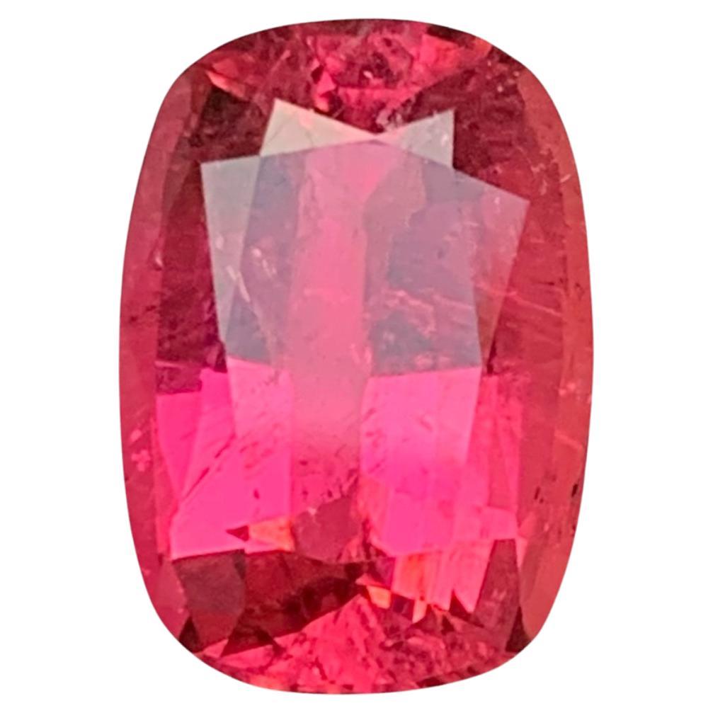 Anillo de turmalina rubelita natural rosa rojizo Gema suelta 6.65Ct talla cojín en venta