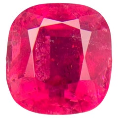 Rötlich Rosa Natürlicher Rubellit Turmalin Ring Lose Edelstein 7.05Ct Cushion Cut