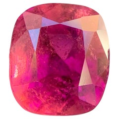 Reddish Pink Natural Rubellite Tourmaline Ring Loose Gemstone 7.70Ct Cushion Cut