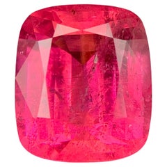 Rötlich Rosa Natürlicher Rubellit Turmalin Ring Lose Edelstein 8.45Ct Cushion Cut