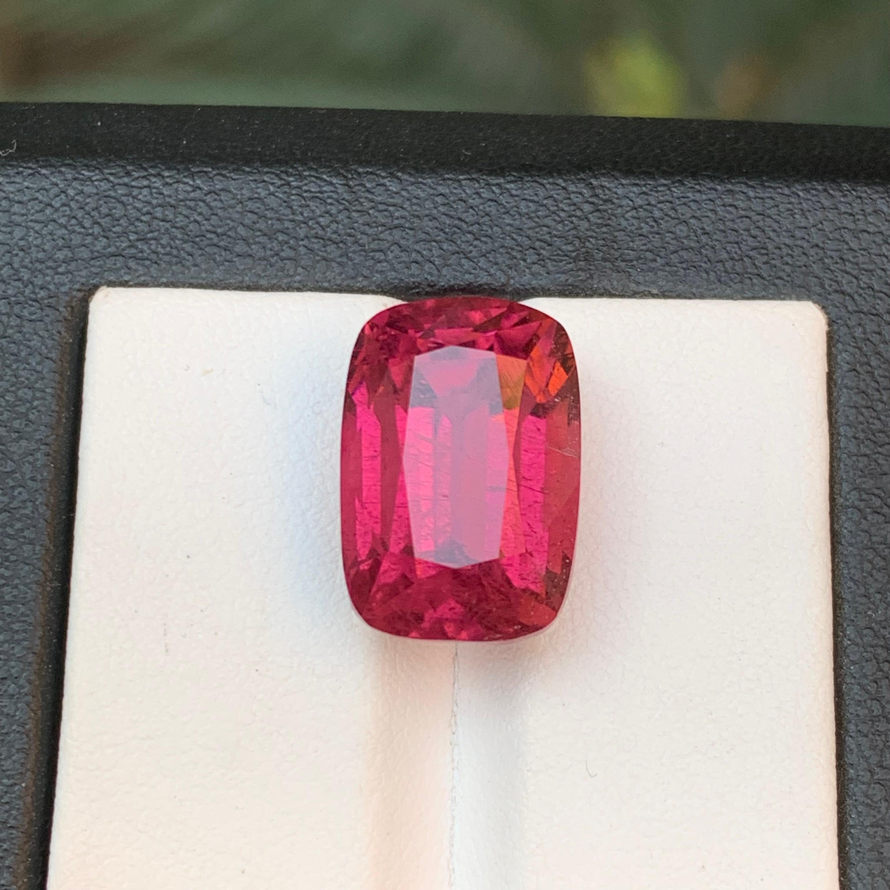 Cushion Cut Reddish Pink Natural Rubellite Tourmaline Ring Pendant Loose Gemstone 16Ct-Jewel