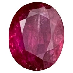 Anello di rubino naturale rosa rossastro Gemma 1,35 Catat ovale taglio cuscino per gioielli