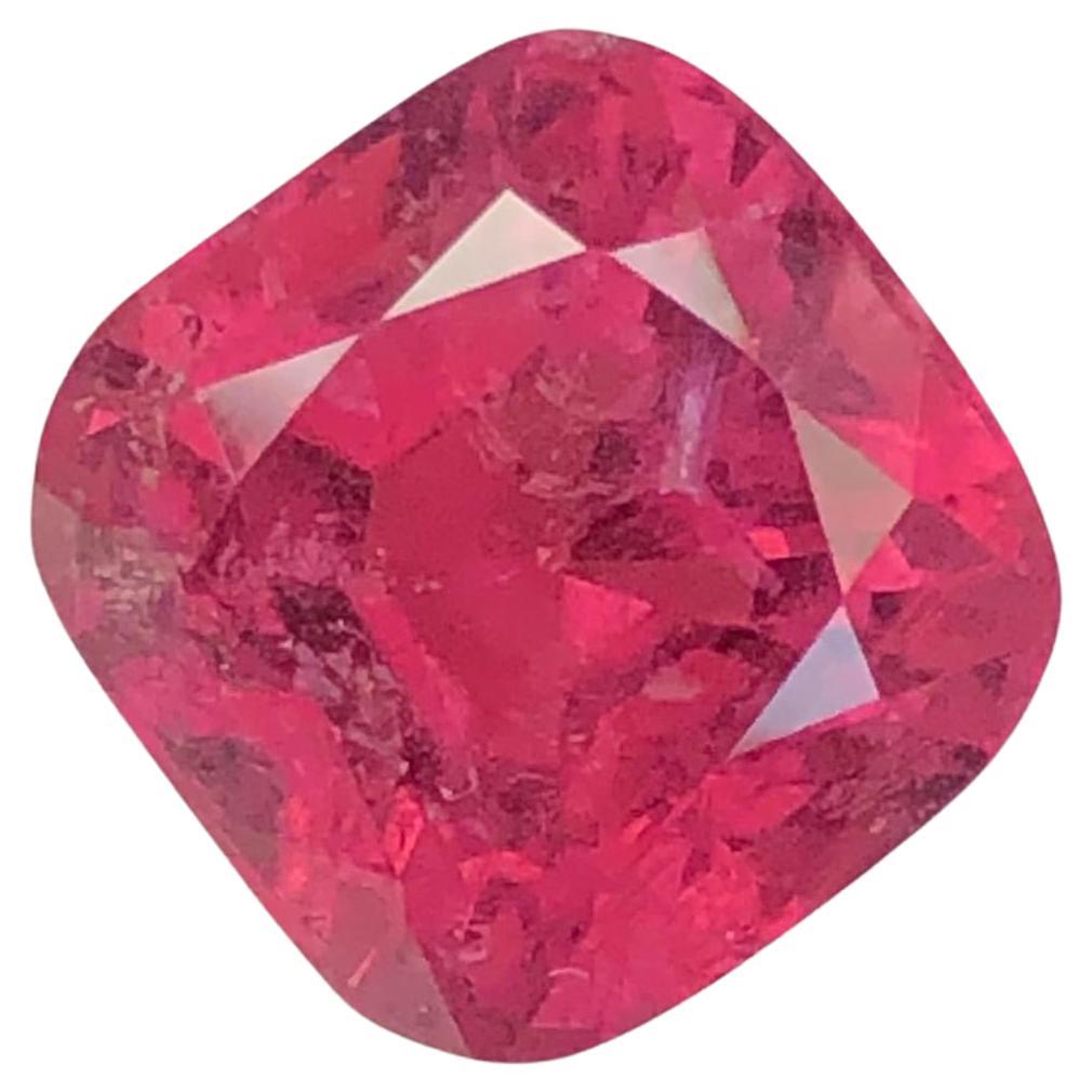 Reddish Pink Rubellite Tourmaline 5.30 Ct Cushion Cut Natural Loose Gemstone