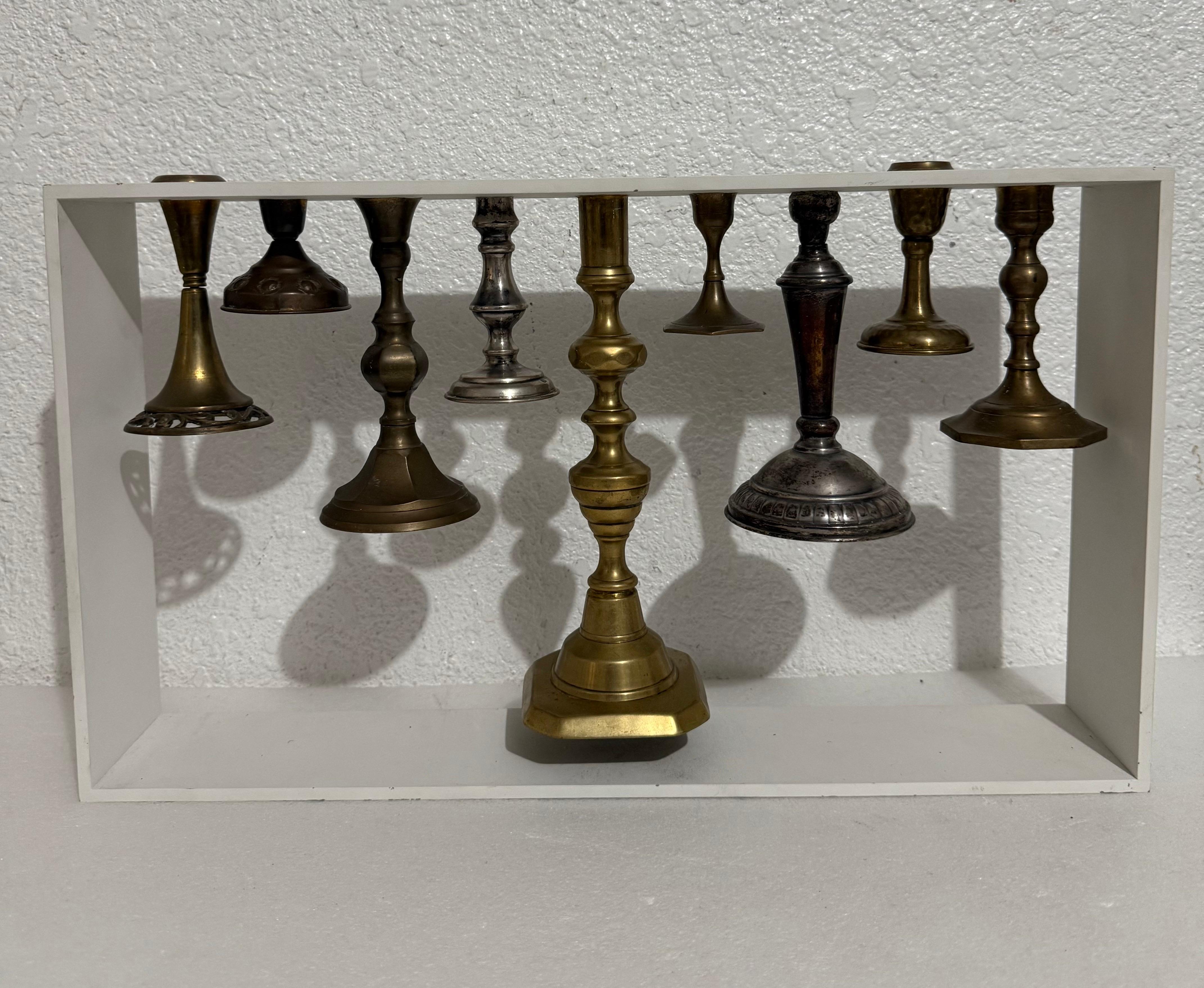 Rare Museum Judaica Israeli Menorah Candelabra Sculpture Reddish Studio Tel Aviv For Sale 9