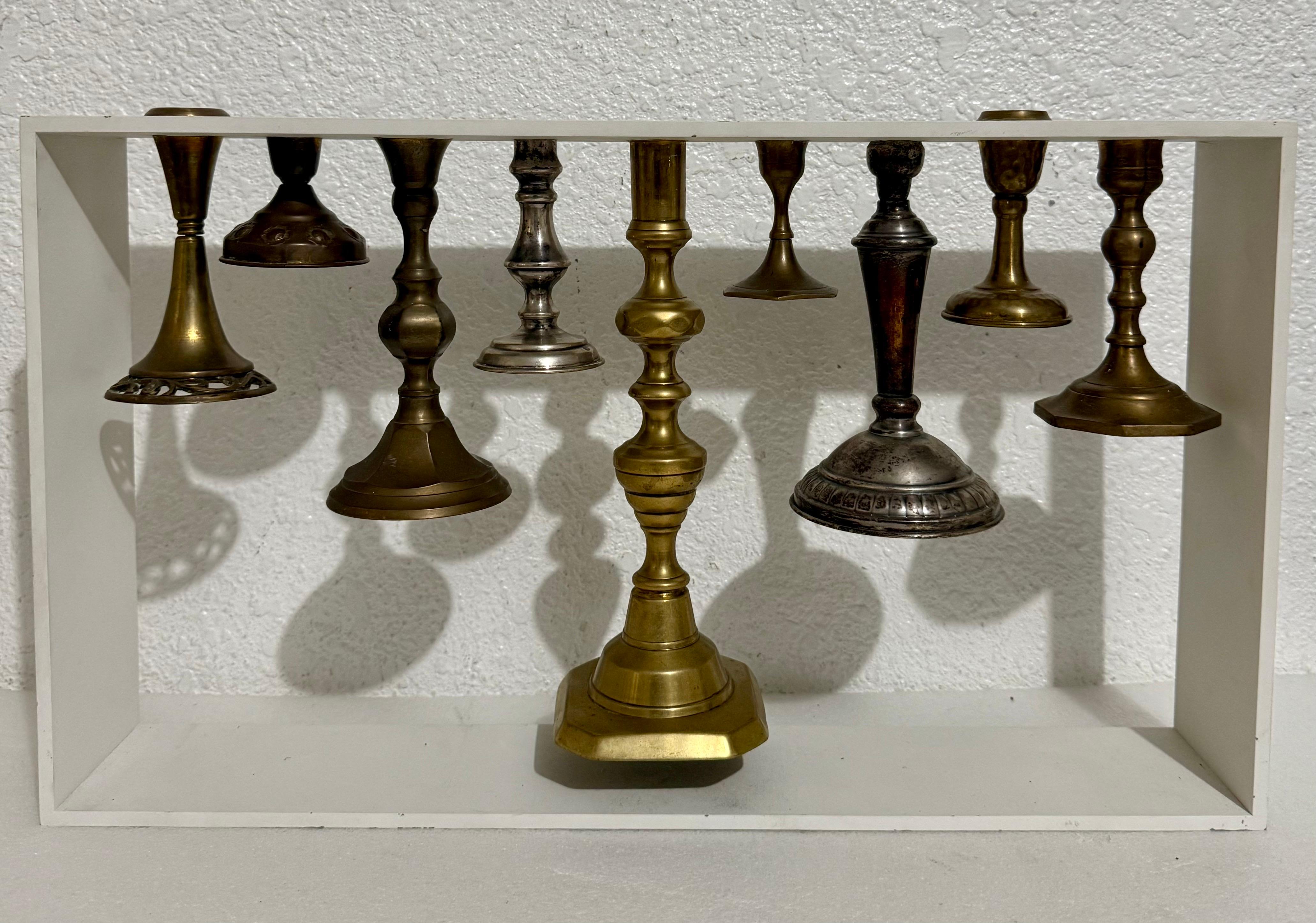 Rare Museum Judaica Israeli Menorah Candelabra Sculpture Reddish Studio Tel Aviv For Sale 10