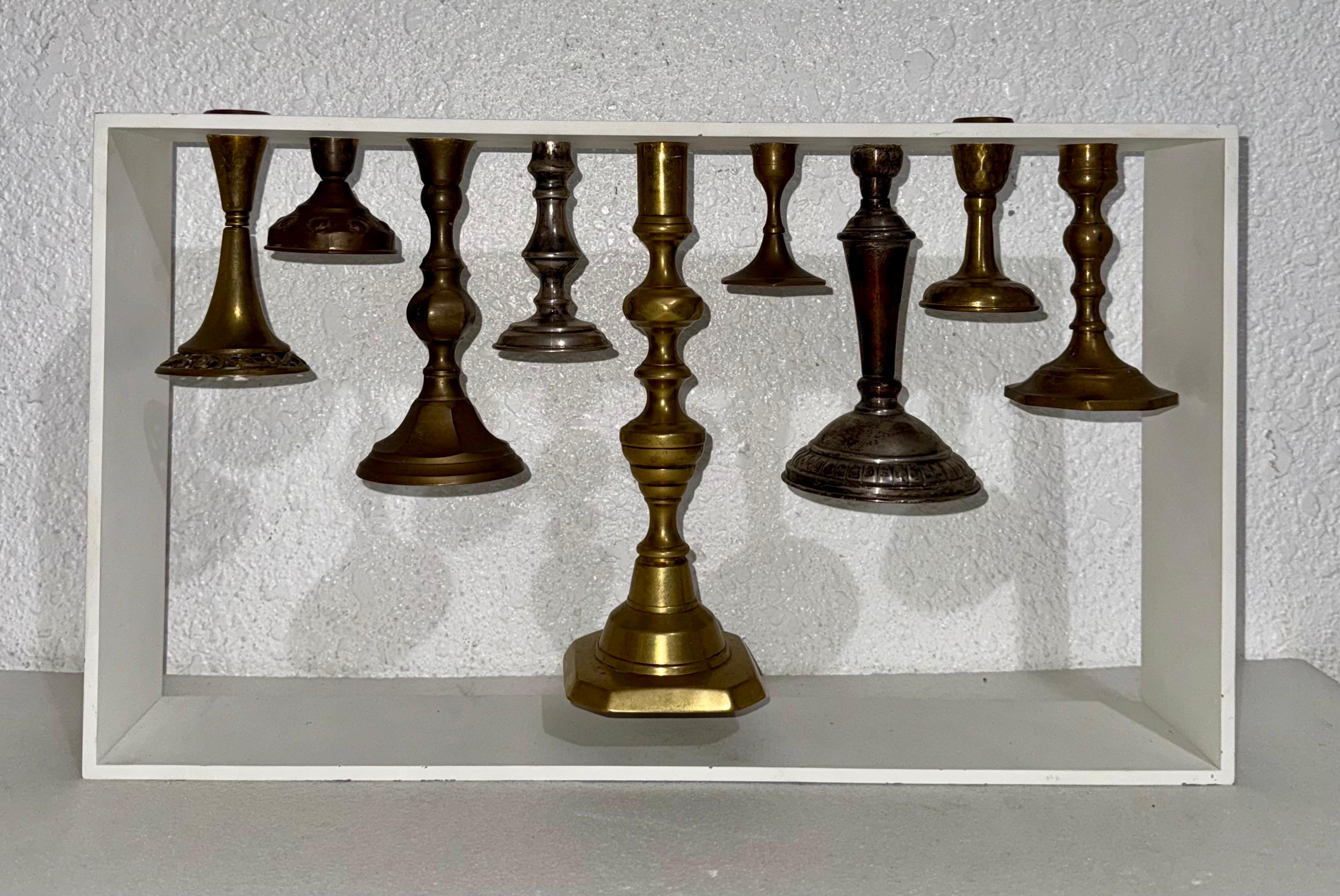 Rare Museum Judaica Israeli Menorah Candelabra Sculpture Reddish Studio Tel Aviv For Sale 2