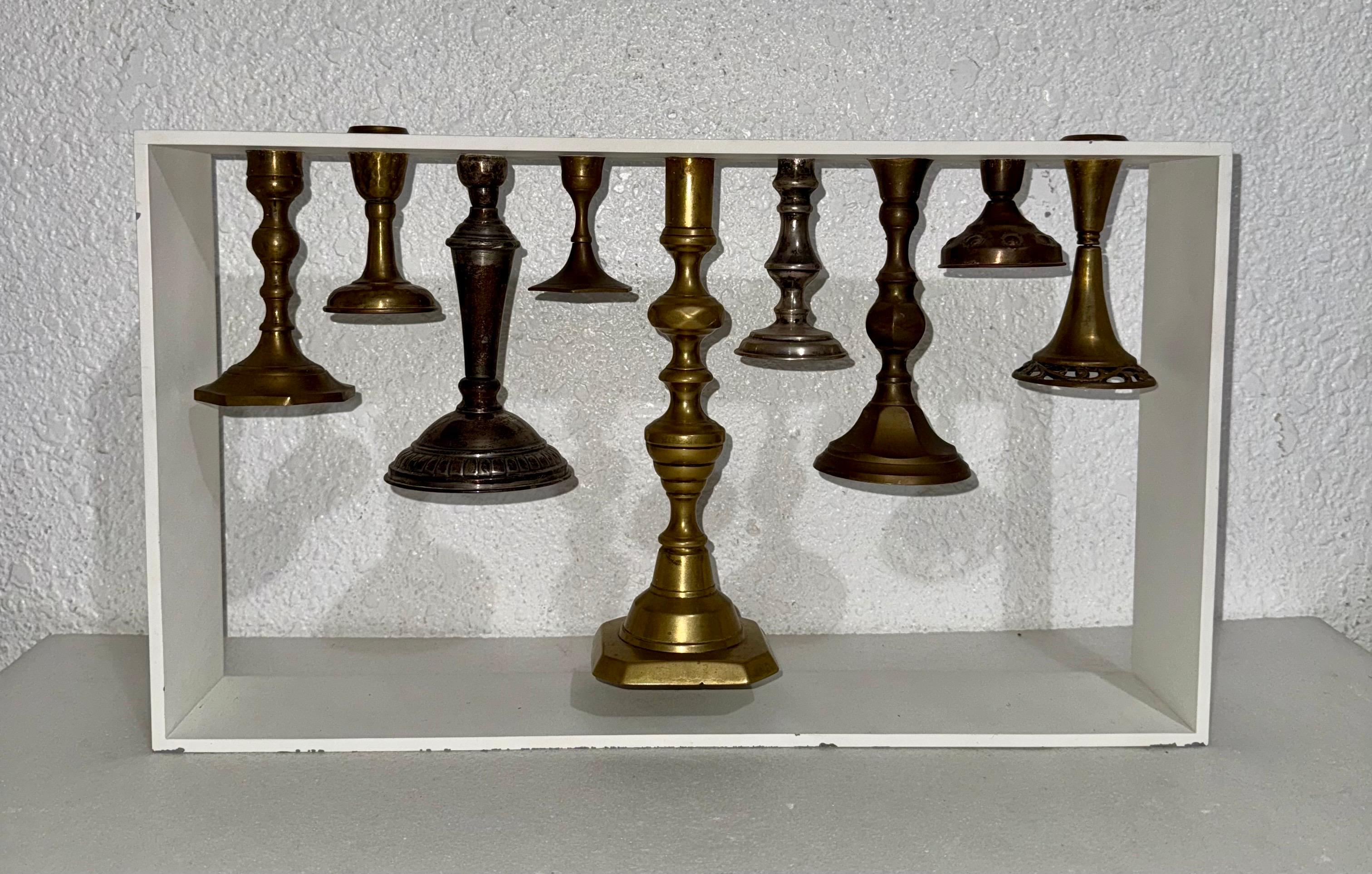 Rare Museum Judaica Israeli Menorah Candelabra Sculpture Reddish Studio Tel Aviv For Sale 5