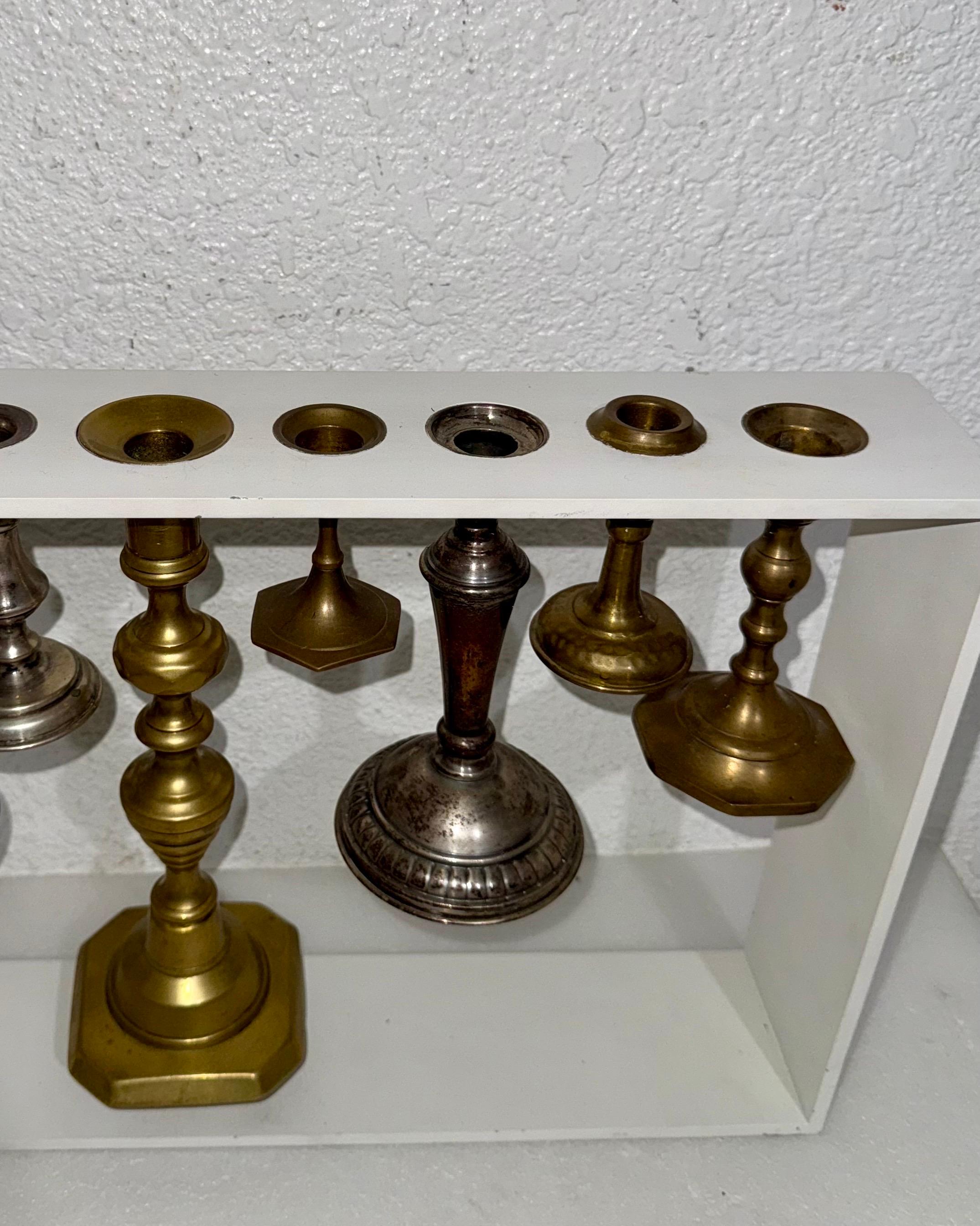 Rare Museum Judaica Israeli Menorah Candelabra Sculpture Reddish Studio Tel Aviv For Sale 6