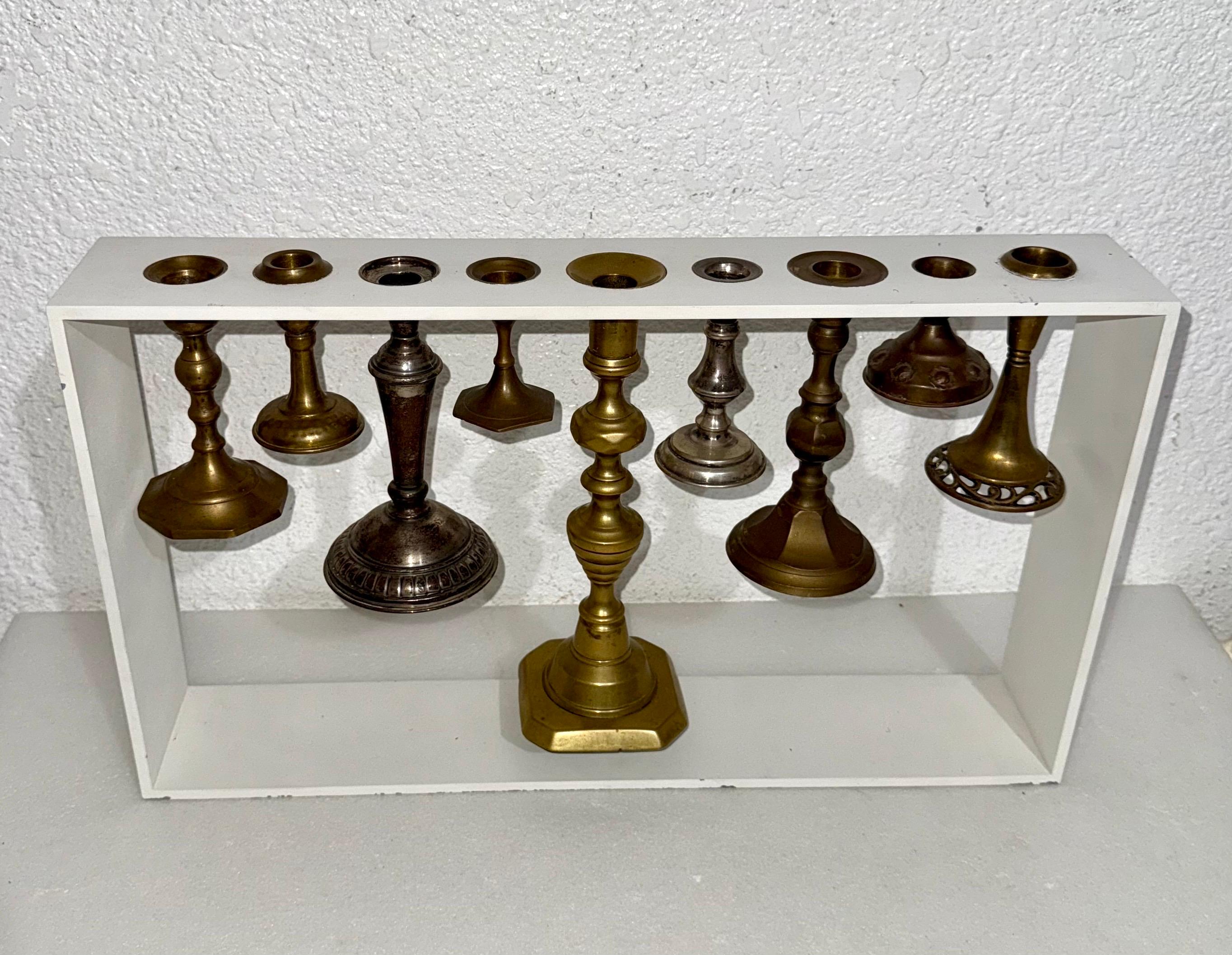 Rare Museum Judaica Israeli Menorah Candelabra Sculpture Reddish Studio Tel Aviv For Sale 7