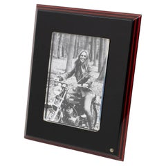 Rede Guzzini Black and Red Lucite Picture Frame, Italy 1970s