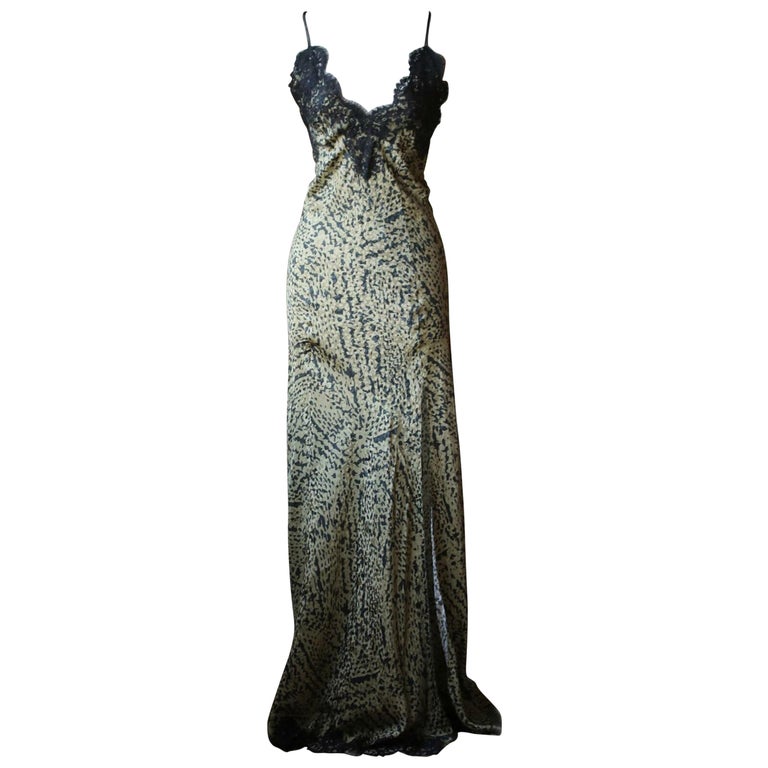 Redemption Printed Lace-Trimmed Silk Maxi Dress For Sale at 1stDibs