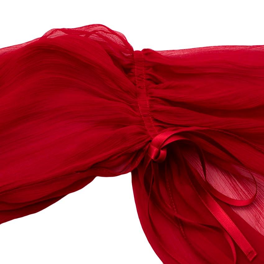Camicetta in chiffon di seta rossa Redemption - Taglia US 6 1