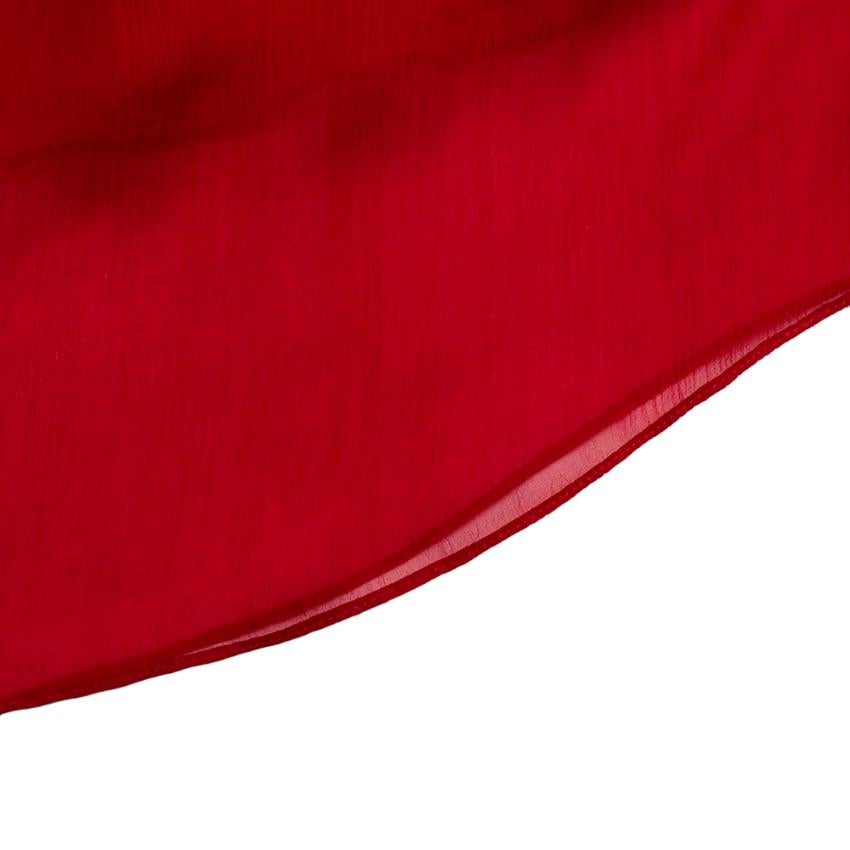 Camicetta in chiffon di seta rossa Redemption - Taglia US 6 2