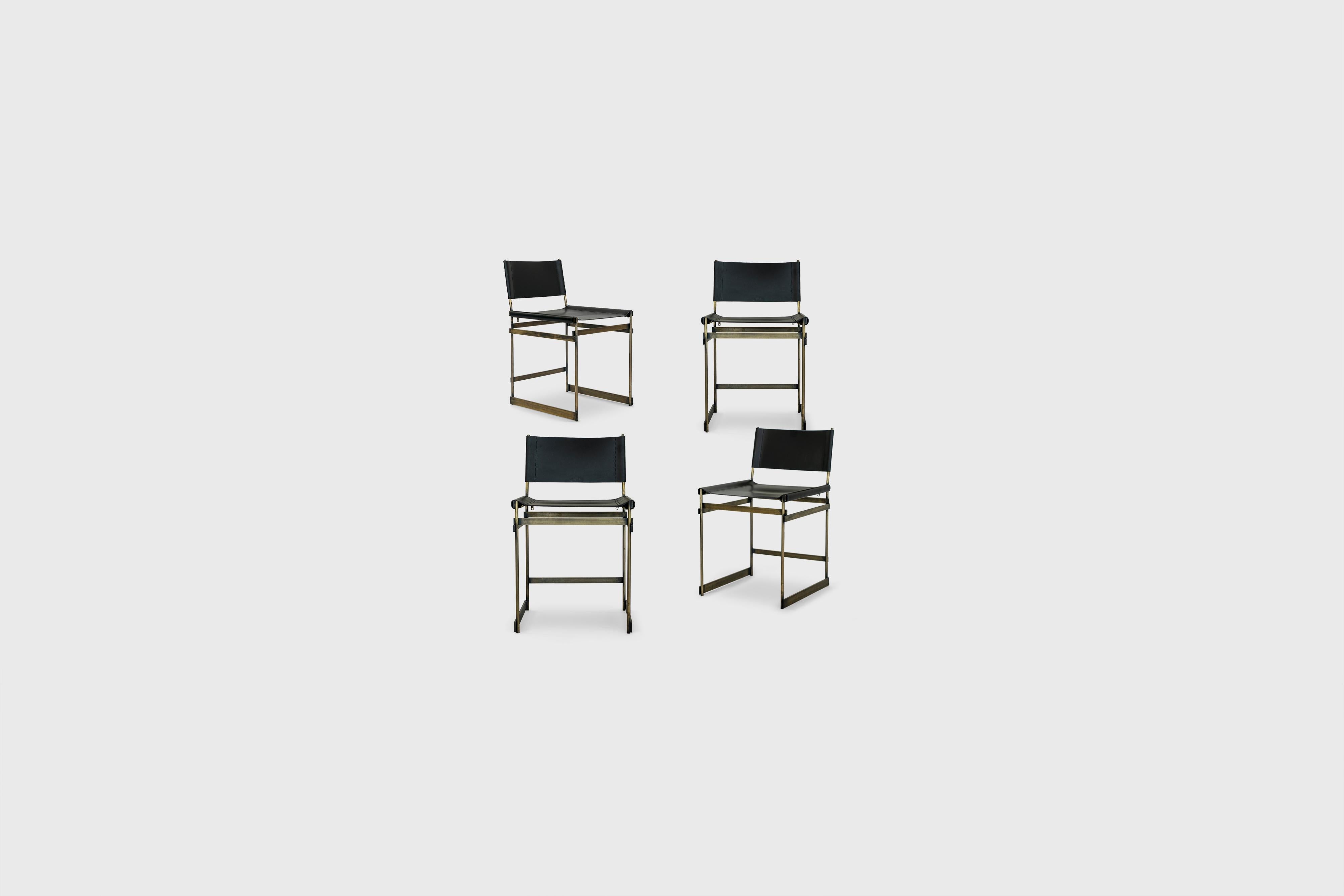Chaise de salle à manger en cuir Redo par Atra Design en vente 2