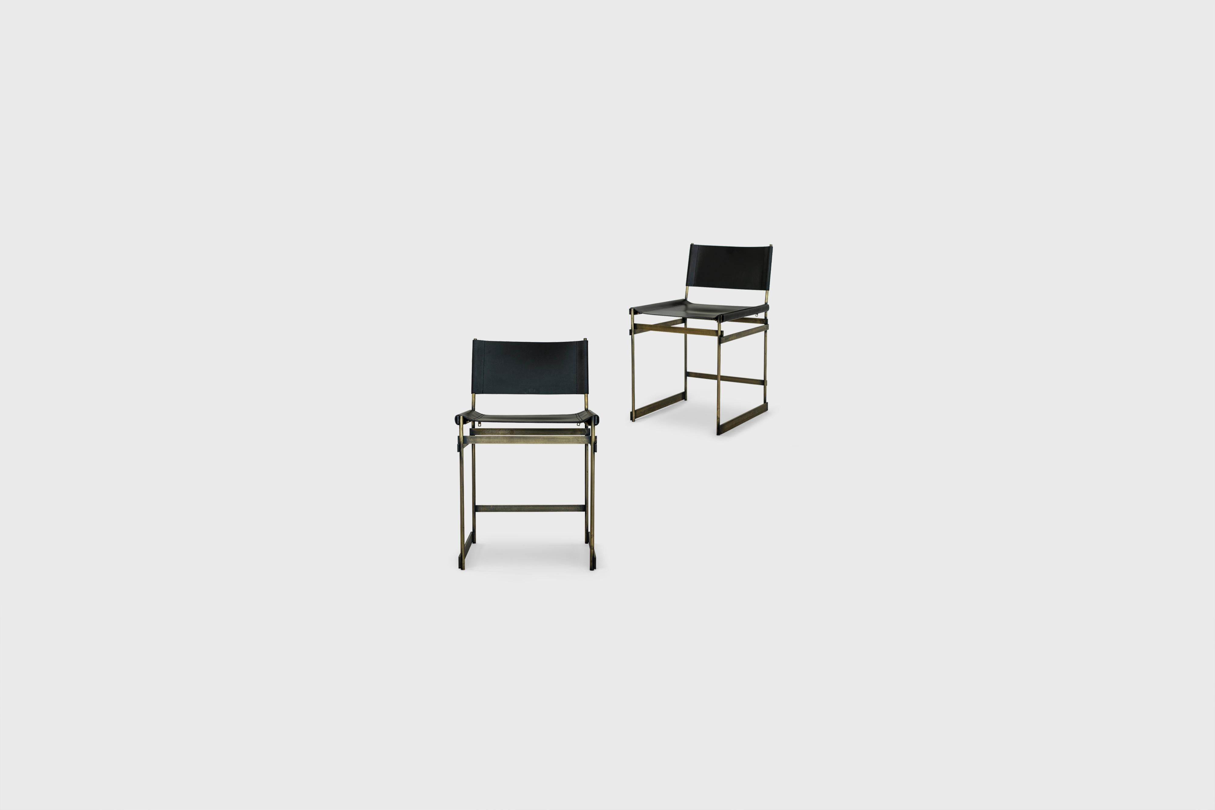 Chaise de salle à manger en cuir Redo par Atra Design en vente 1