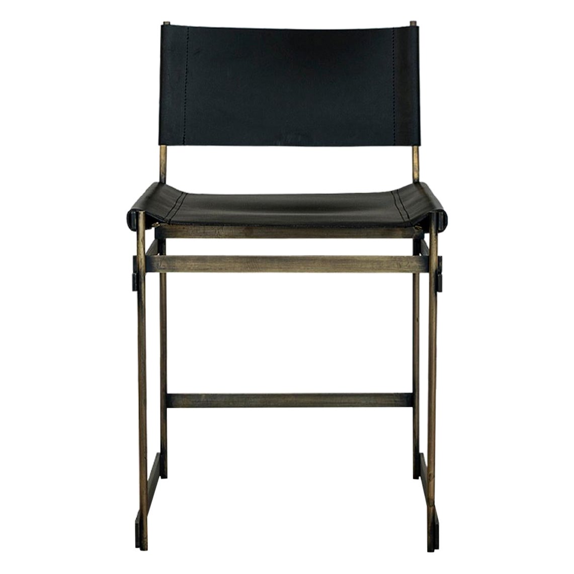 Chaise de salle à manger en cuir Redo par Atra Design