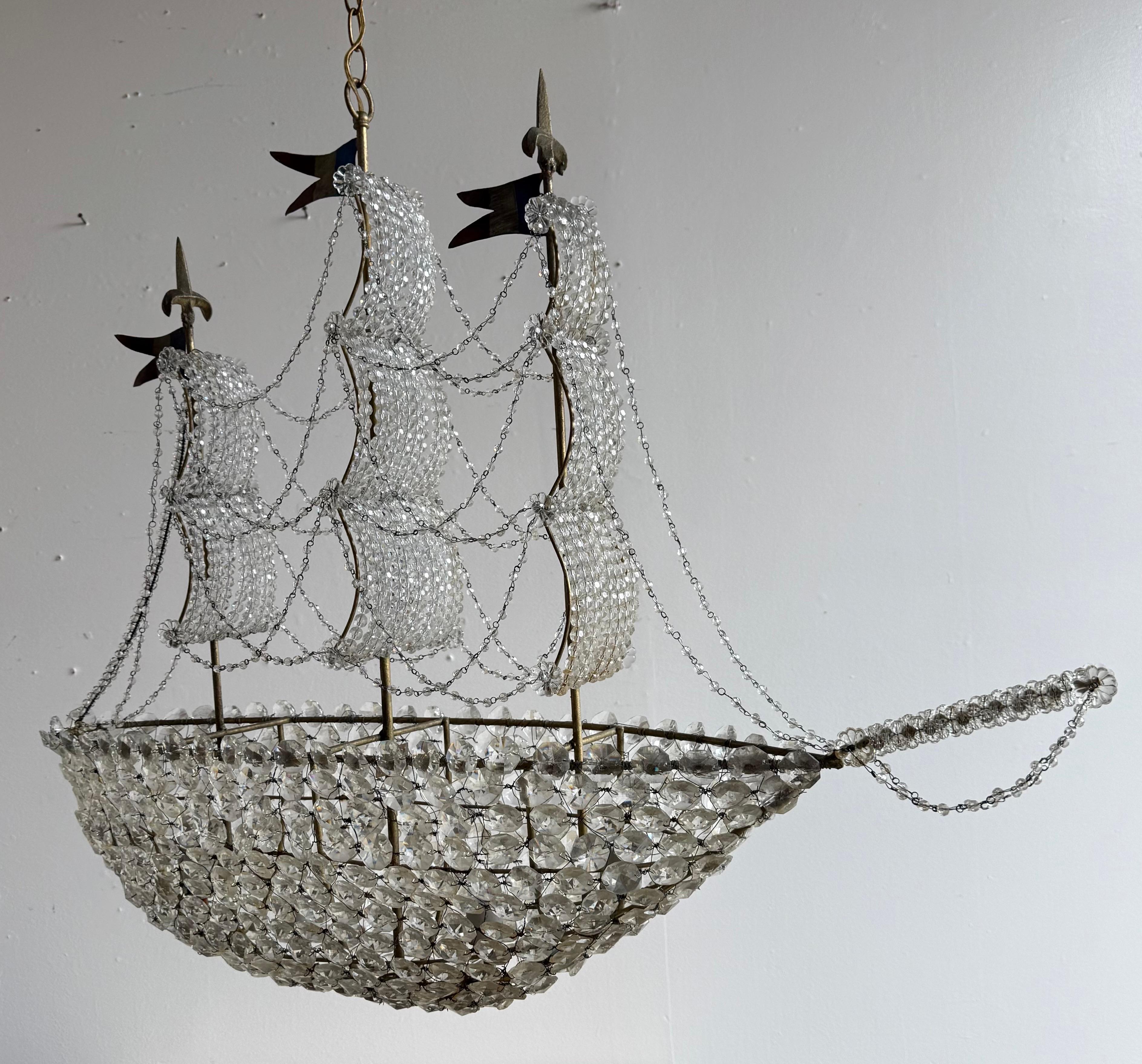 Modern Redondo Beach Ship Chandelier by Miamar Home For Sale